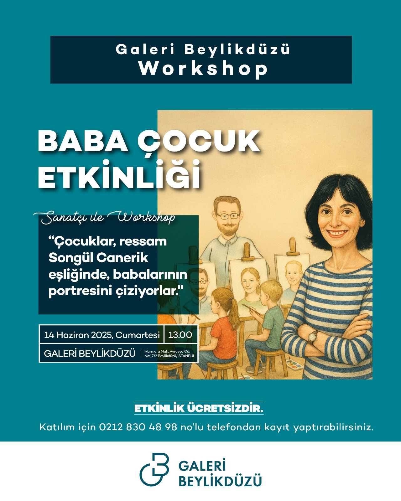 Çocuklar Babalarının Portresini Çiziyorlar